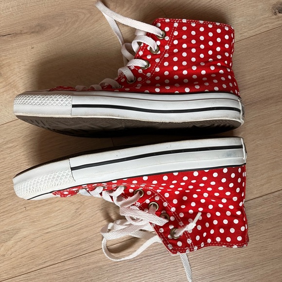 Converse Chuck Taylor Double-Tongue Polka Dot Hi-top Sneakers (Size 6) - Picture 10 of 16